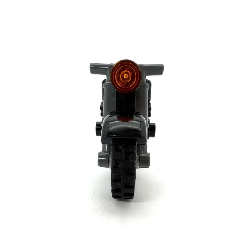 Lego Black Motorcycle Minifigure Scale Grey Chassis Vintage Town City Vehicle